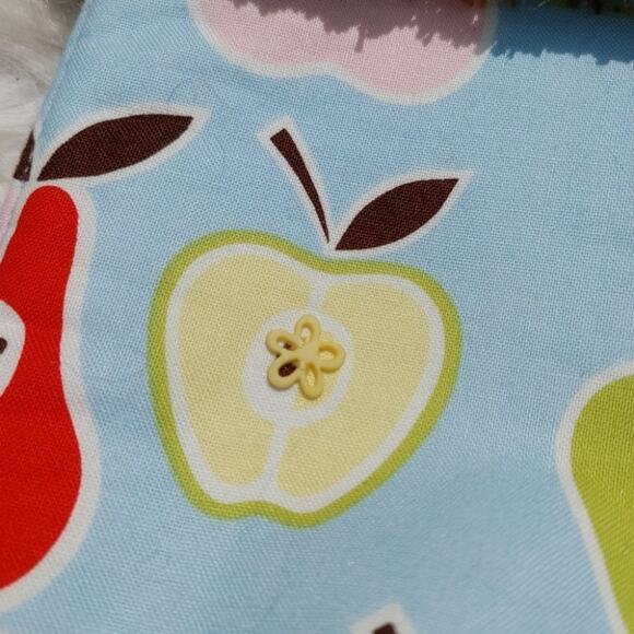 Beaded Pear Apple Blue Fringe  Purse y2k Unique Chic Hand purse Closure Fruit - Picture 6 of 12